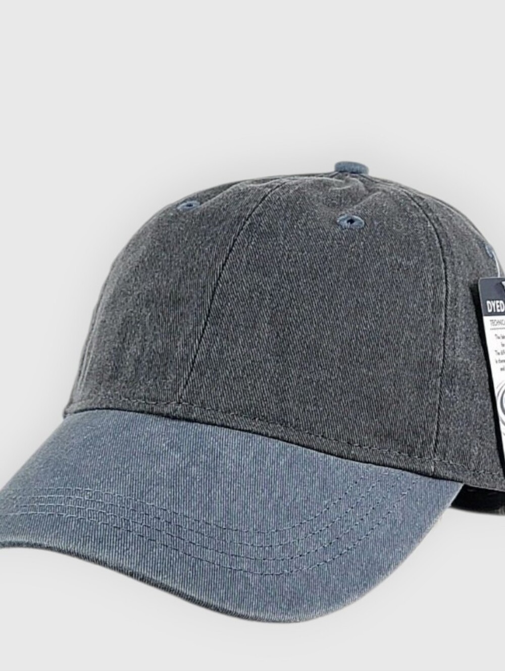 Plain blue and gray snapback hat